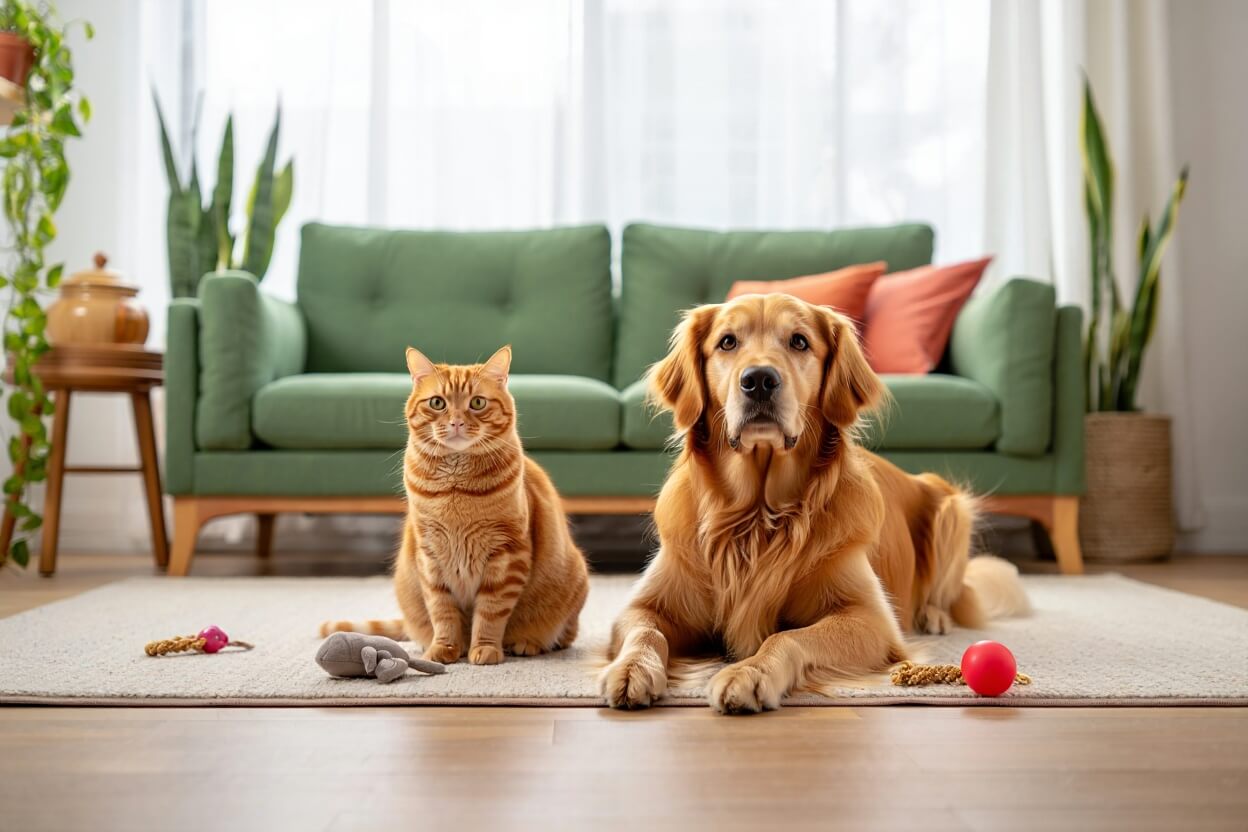 Happy pets playing with Pawtica toys